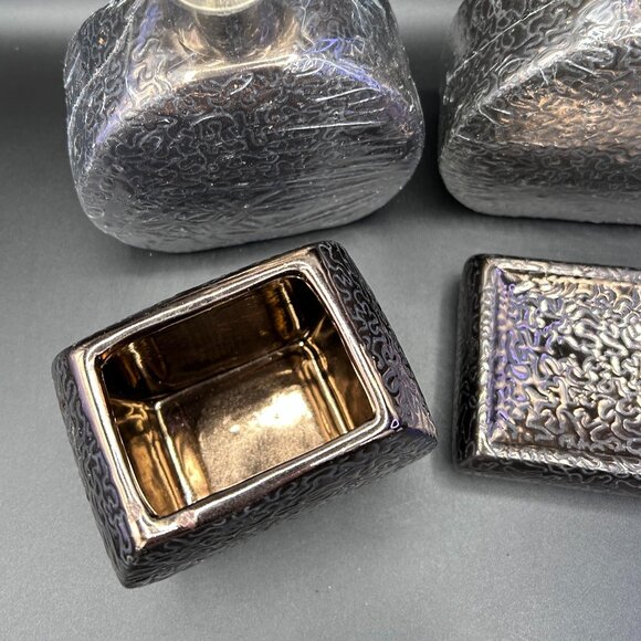 Bronze Tone Soap Dispensers Soap Box Bathroom Accessory Set of 4 - Picture 4 of 10